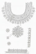 Decorative embroidery design on a white background
